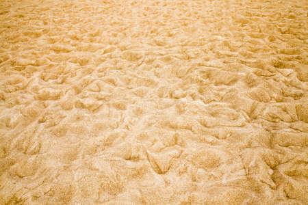 wavy uneven structure of sand on the beach on the sea, close-up of soft fine sand on the seashoreの写真素材