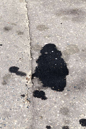 black spots of engine oilの写真素材