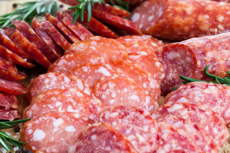 real pork and lard, from which meat products are made, raw meat with salt and spices does not require cookingの写真素材