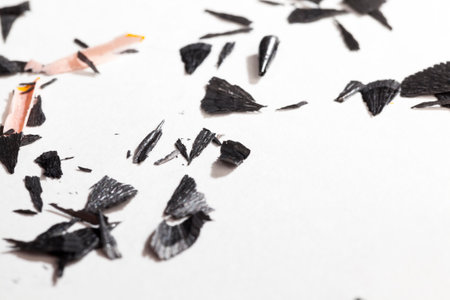 sharpening one single color wooden pencils with gray lead for drawing and creativity, closeup pencil made of natural eco-friendly materials safe for work and studyの写真素材