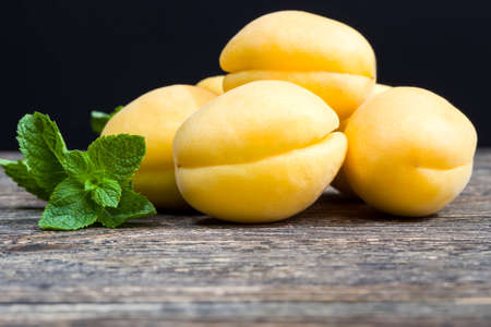 yellow home-made apricotsの写真素材