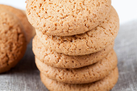 hard cookies baked with oatmeal and wheat flour, not sweet but dry and crunchy cookies with added...