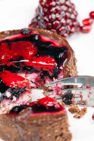 sweet and delicious dessert made from a large number of ingredients, pastries with a large number of...