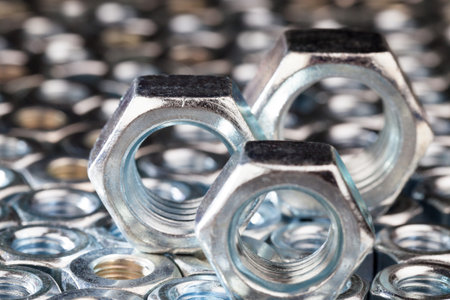 metal nuts for use in installation and construction work