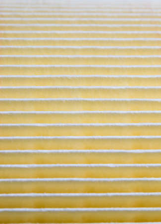 new clean car air filter, closeup of paper light filter never usedの写真素材