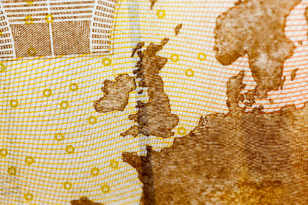 freely convertible European cash close up of international Euro moneyの写真素材