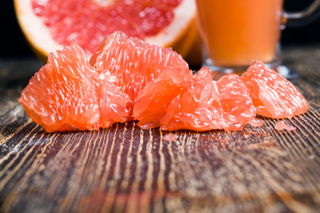 real red grapefruit, peeled to the flesh, cooking fruit