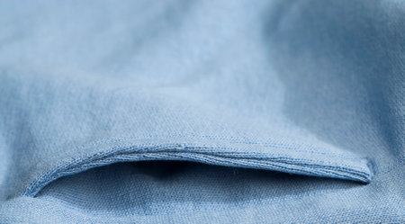 part of the material made of cotton material dyed blue, quality natural cotton fabric is part of the pantsの写真素材