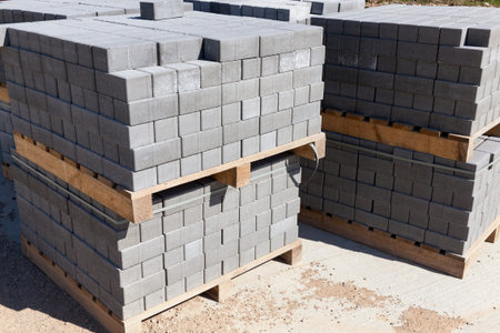 new high-quality concrete tiles for the construction of paths and Parking lots, made of cement,...
