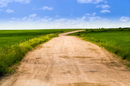 sand on which cars move in agricultural fields for land cultivationの写真素材