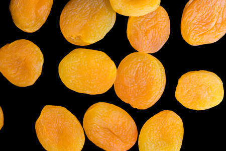 dehydrated dried ripe apricots, orange, traditional, useful the sweetness of the dried fruitの写真素材