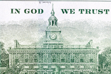 details of a paper bill one hundred american dollars, close-up of real american currency