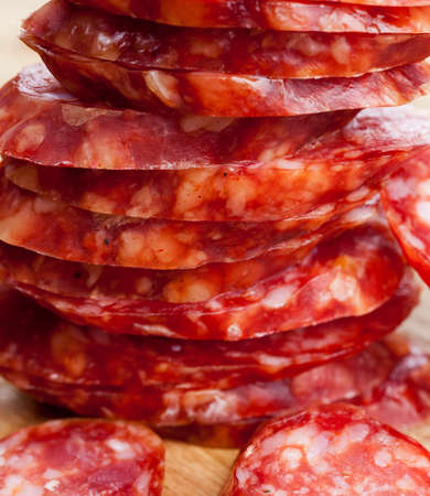 fresh meat products made from lard and pork meat, pickled meat with spices and saltの写真素材