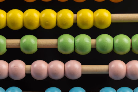 wooden beads on abacus for children's play, wooden children's abacus for learning and development,...