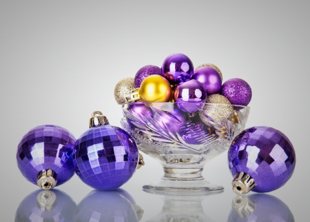 Card with Christmas balls  Happy New Yearの写真素材