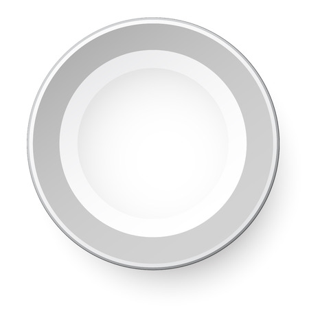 Simple plate. View from above. Isolated on white background.のイラスト素材