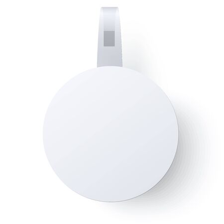 Round paper wobbler with transparent strip isolated on a white backgroundのイラスト素材