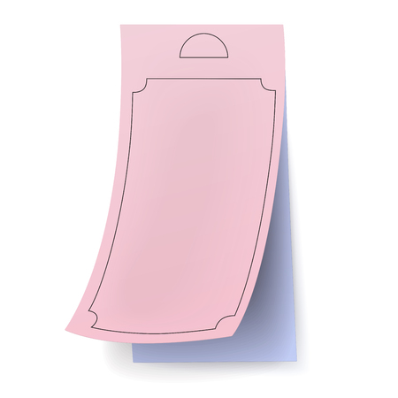 Empty blank of order form for delivery service isolated on white backgroundのイラスト素材