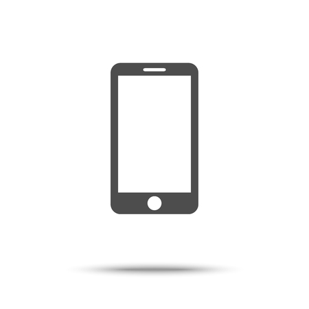 Smartphone icon, sign placed on whiteのイラスト素材