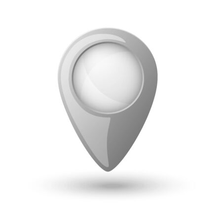 Plastic map location sign, marker isolated on white backgroundのイラスト素材