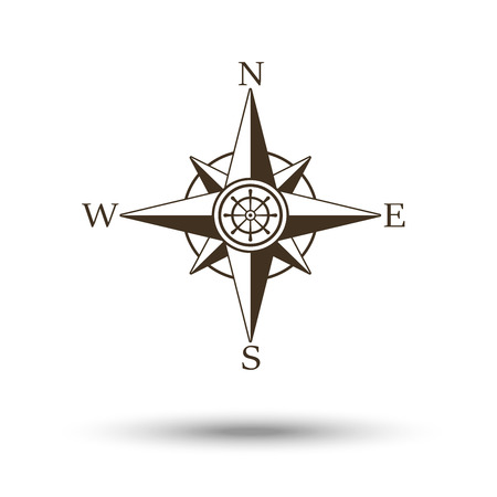 Compass wind rose icon isolatedのイラスト素材
