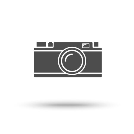 Rangefinder camera icon isolated on white backgroundのイラスト素材