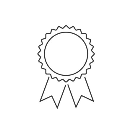 Ribbons award icon isolated on white background. Silhouette image. Vector illustration.のイラスト素材