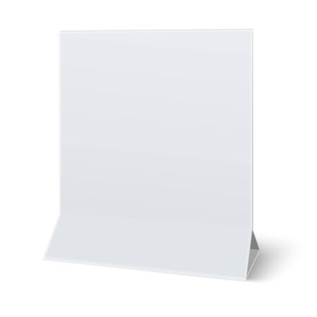Square blank paper table card isolated. Vector paper template.のイラスト素材