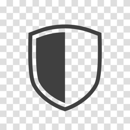 Shield icon isolated on white background. Vector illustration.の写真素材