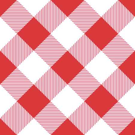 Vector red seamless table cloth texture. Vector illustration. Textile pattern.
