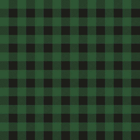 Lumberjack plaid seamless pattern. Vector textile template. Green color.のイラスト素材