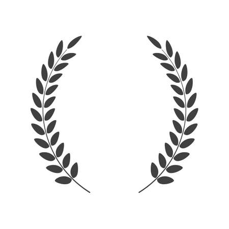 Laurel wreath vector isolated on white backgroundのイラスト素材