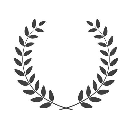 Laurel wreath isolated on white. Vector illustration.のイラスト素材