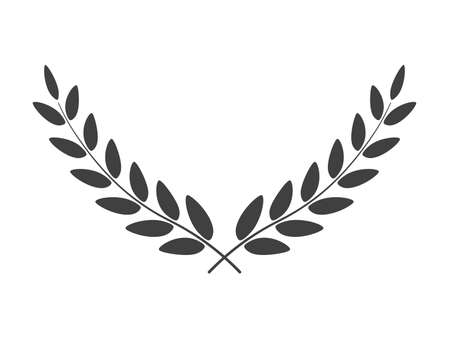Wide laurel wreath vector image isolated on white backgroundのイラスト素材