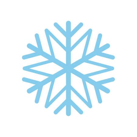 Snowflake icon isolated on white backgroundのイラスト素材