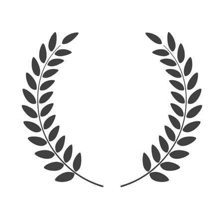 Laurel wreath vector vertical placed on white background. Vector illustration.のイラスト素材