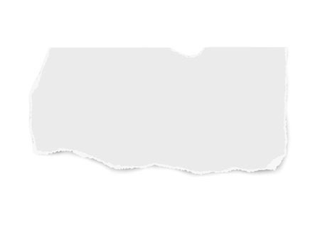 White vector paper tear with soft shadow isolatedのイラスト素材