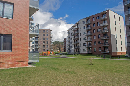 Modern residential quarter of Vilnius, Lithuania