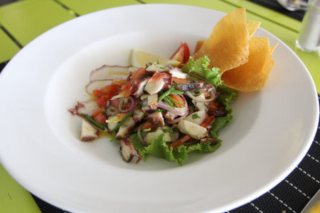 Restaurant menu. Dishes which give at restaurants. Salads, second courses, pizza and other.