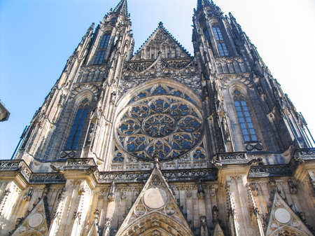 Prague, Czech Republic - August 23, 2016: Attractions of city Prague. Statues and monuments. Historical Buildingsのeditorial素材