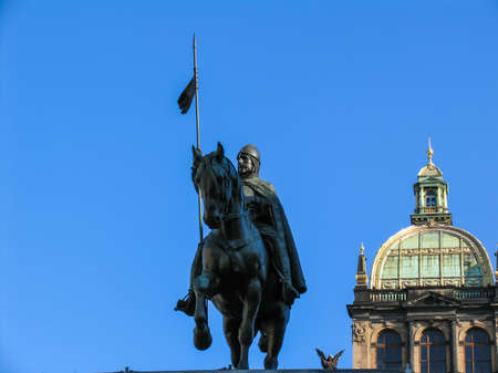 Prague, Czech Republic - August 23, 2016: Attractions of city Prague. Statues and monuments. Historical Buildingsのeditorial素材