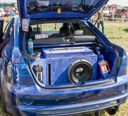 Moscow, Russia - June 22, 2016: Exhibition of rare and vintage cars. Exclusive car modelsのeditorial素材
