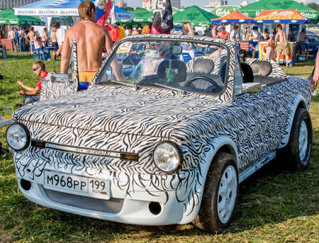 Moscow, Russia - June 22, 2016: Exhibition of rare and vintage cars. Exclusive car modelsのeditorial素材