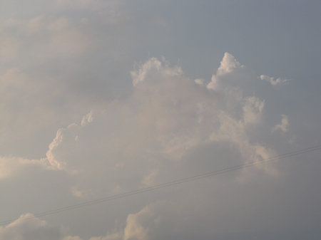 The sky with clouds at sunset. Landscape heaven.