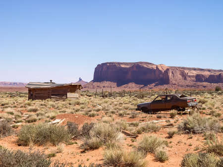 Landscape of the ancient rocks. Monument Valley, Arizonaの写真素材