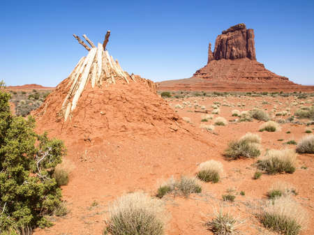 Landscape of the ancient rocks. Monument Valley, Arizonaの写真素材
