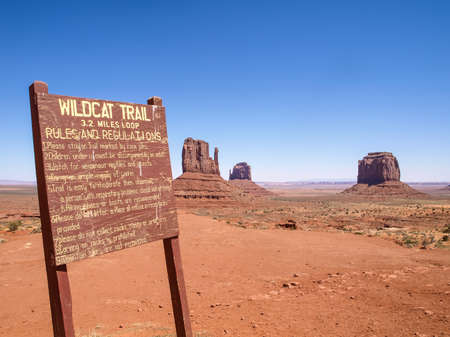 Monument Valley, Arizona, USA - May 12, 2013: The infrastructure for tourists near Monument Valley.のeditorial素材