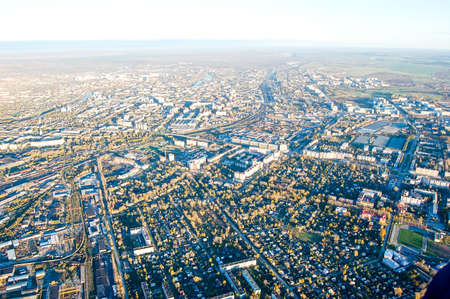 Vologda City bird's-eye view. Aerophotographing Vologda. Houses and buildings of the city.の写真素材