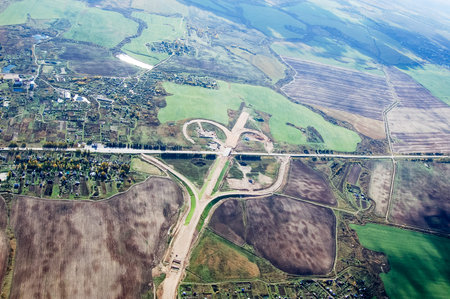 Vologda City bird's-eye view. Aerophotographing Vologda. Houses and buildings of the city.