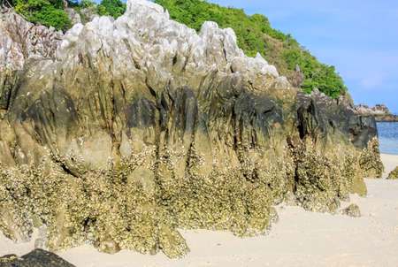 Thailand, the island of Phuket. Rocks off the coast of the sea.の写真素材